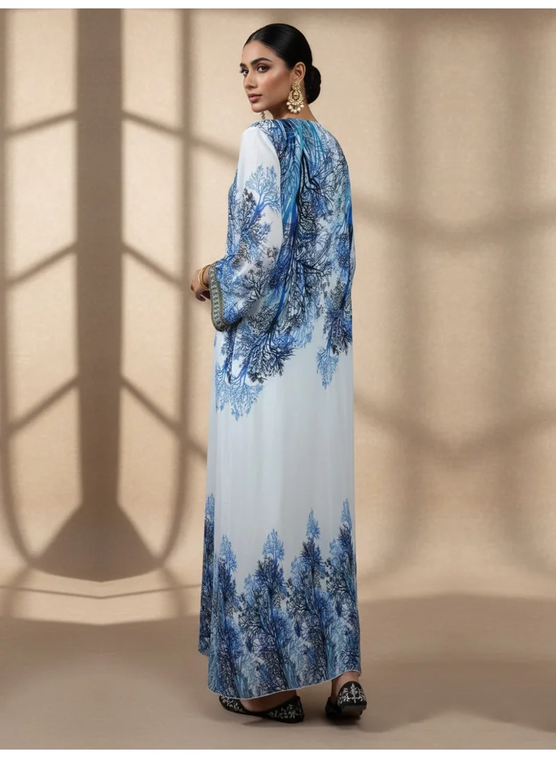 Alaya Women Floral Embroidered Chiffon Jalabiya-AL3830